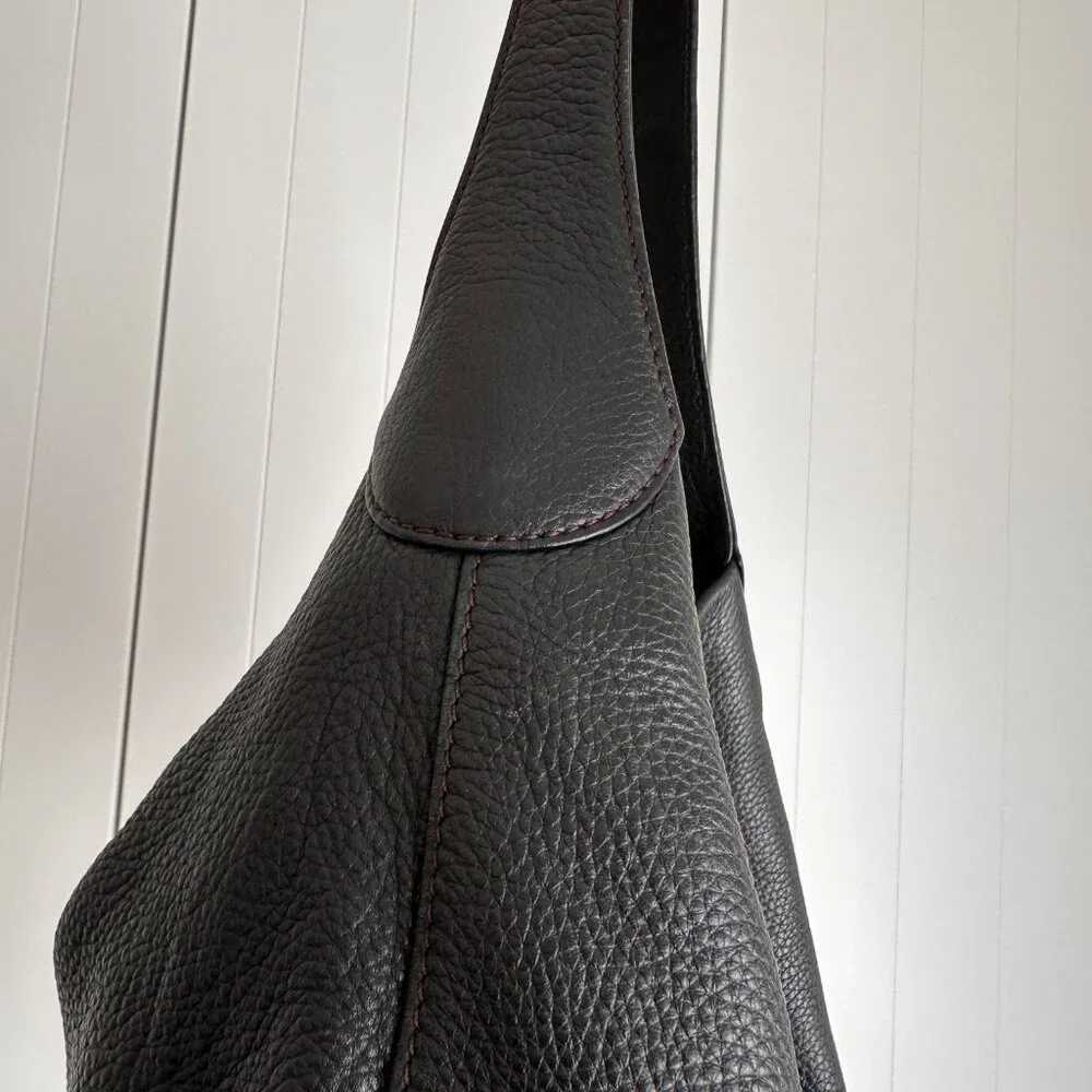 Vintage Dooney and Bourke Pebbled Leather Lock Annalisa Hobo - Picture 4 of 15